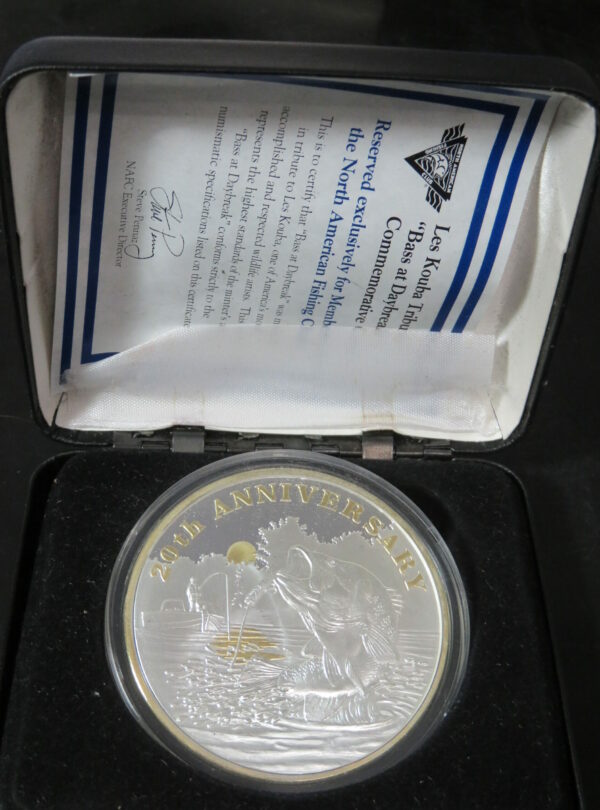 Les Kouba Silver Medal N.A. Fishing Club 20th Anniv. – Mounts For Sale